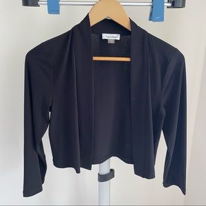 Calvin Klein Black Bolero Cardigan Jacket Women’s Size Small, Like New